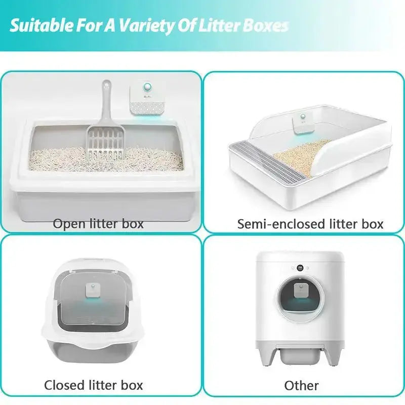 Smart Cat Odor Purifier for Cat Litter Box Deodorizer Dog Air Cleaner - Pets