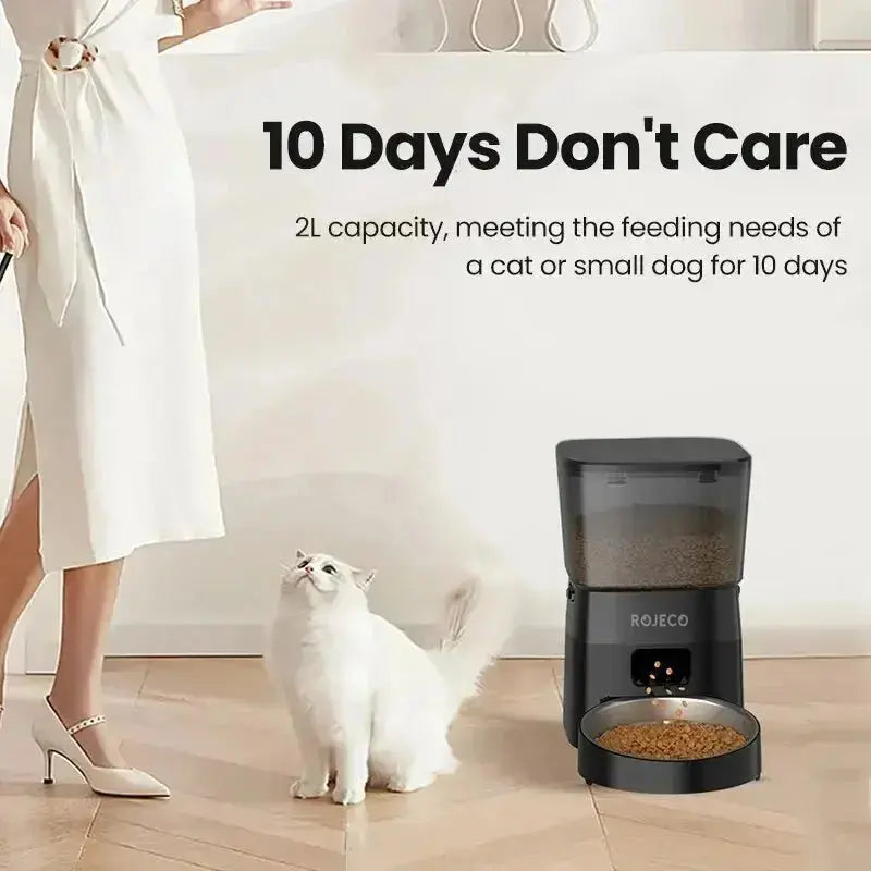 Smart Control Automatic Pet Feeder for Cats and Dogs - 2L / With US Plug - Pet Care > Cat Supplies