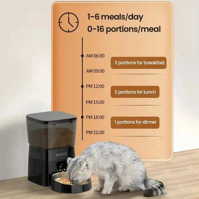 Smart Control Automatic Pet Feeder for Cats and Dogs - 2L / With US Plug - Pet Care > Cat Supplies