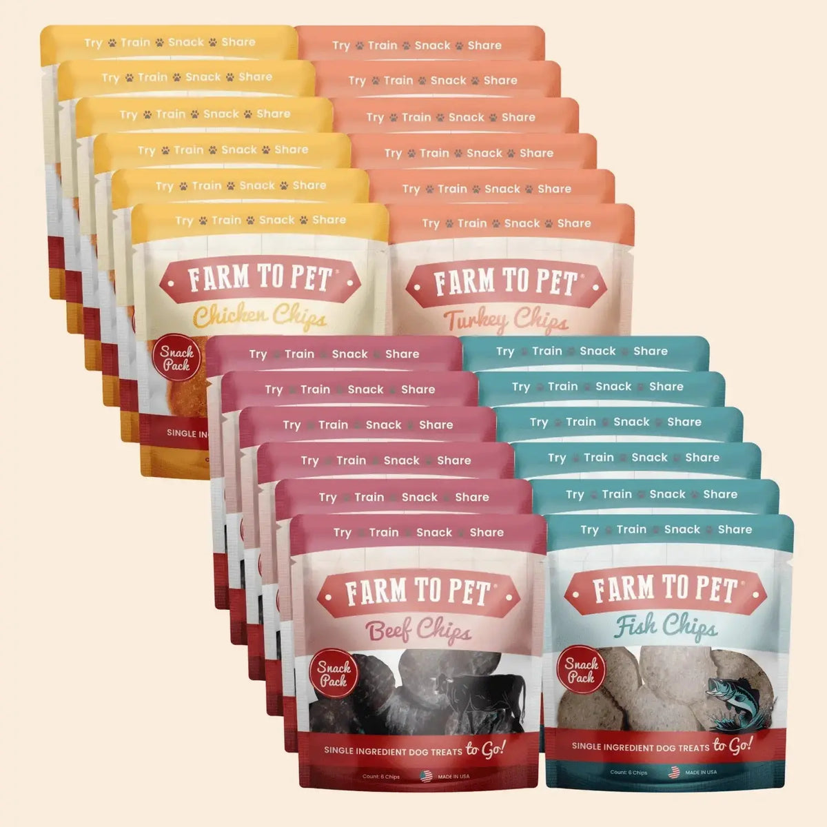 Snack Pack Dog Treat Sampler - 24 Pack - Snack Pack