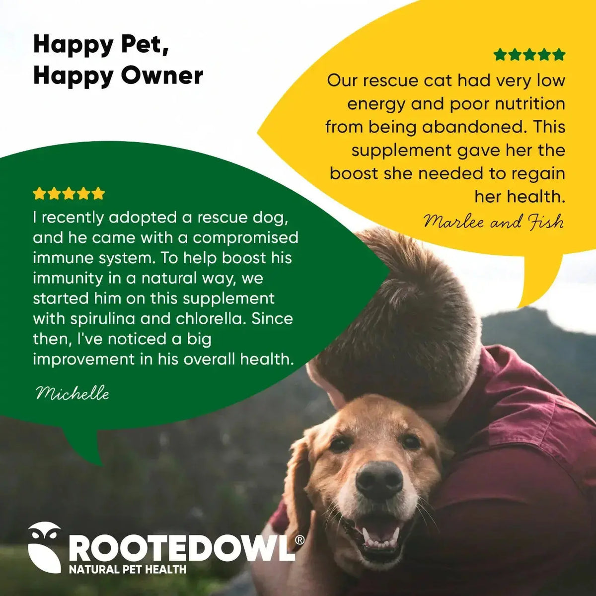 Spirulina & Chlorella Rooted Owl Pet Supplements