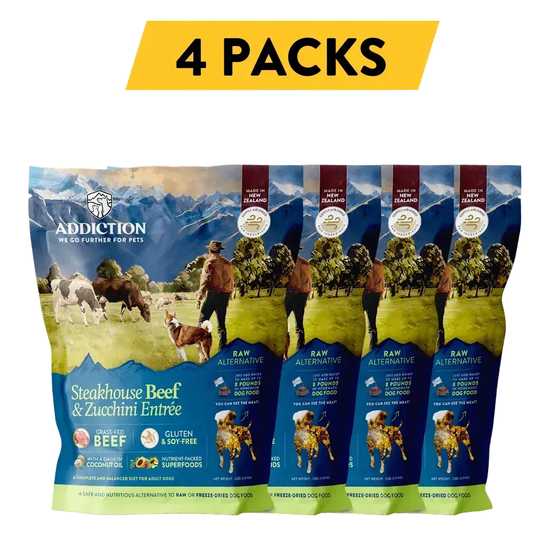 Steakhouse Beef & Zucchini Air-Dried Dog Food Addiction Pet Foods USA