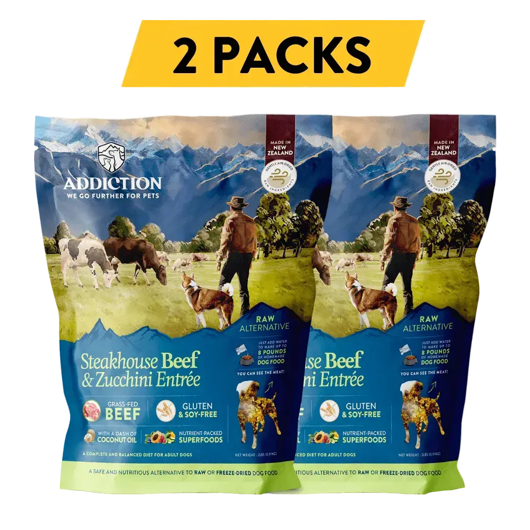 Steakhouse Beef & Zucchini Air-Dried Dog Food Addiction Pet Foods USA