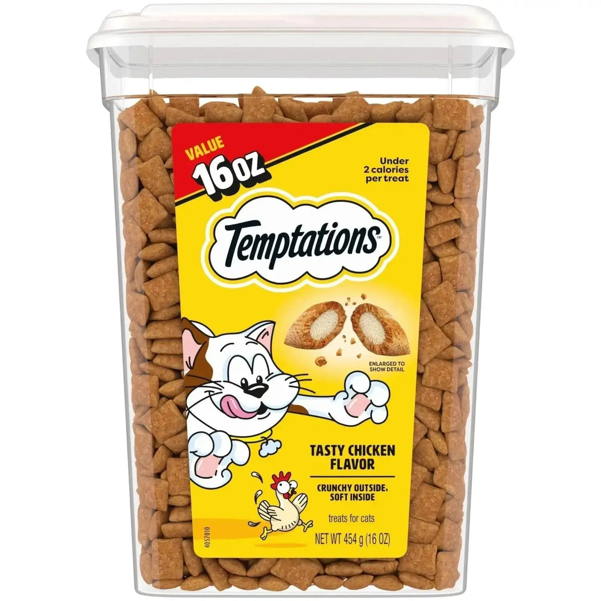 Temptations Jumbo Stuff Crunchy and Soft Cat Treats Tasty Chicken Flavor 14 oz. Tub - Chicken / 1 Pound (Pack of 1)