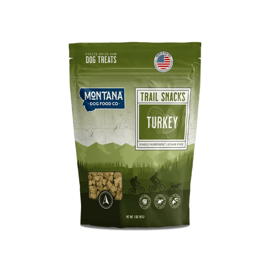 Turkey Heart Freeze-dried Raw Trail Snacks (Treats) for Dogs 3oz Montana Dog Food Co