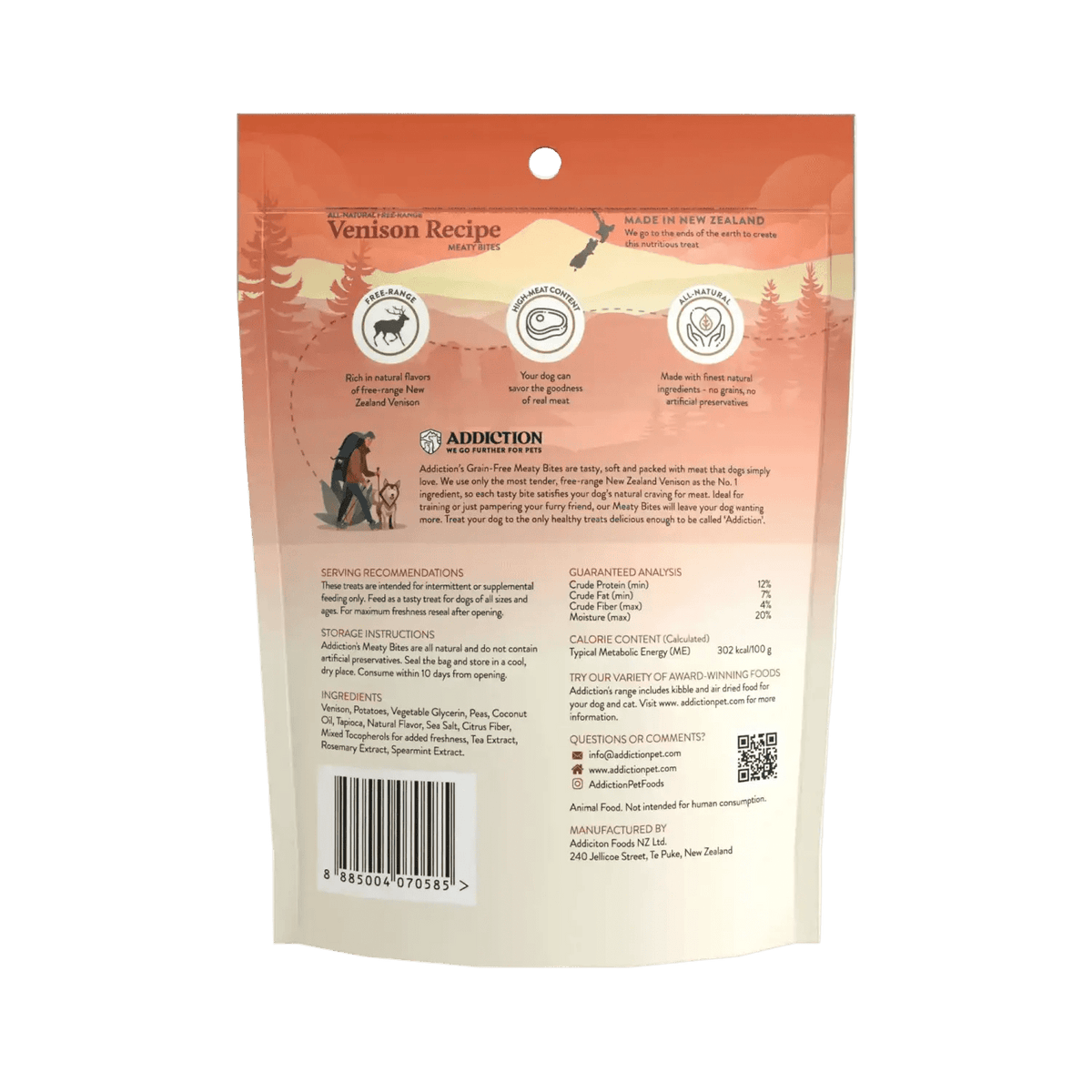 Venison Meaty Bites - Hypoallergenic Dog Treats Addiction Pet Foods USA
