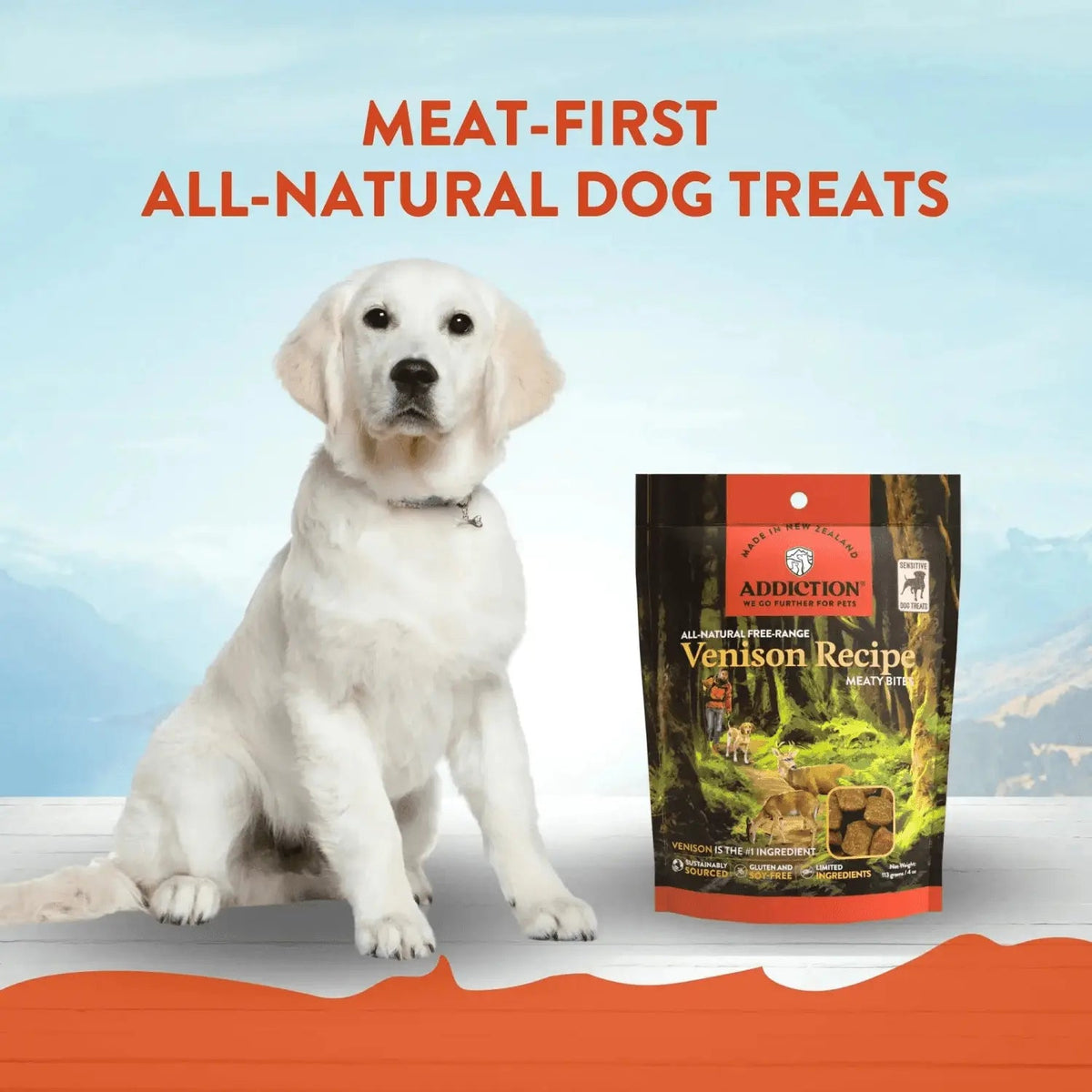 Venison Meaty Bites - Hypoallergenic Dog Treats Addiction Pet Foods USA