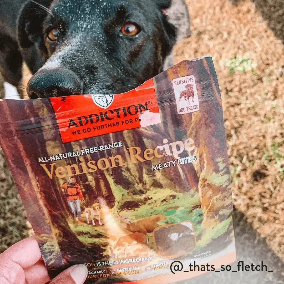 Venison Meaty Bites - Hypoallergenic Dog Treats Addiction Pet Foods USA