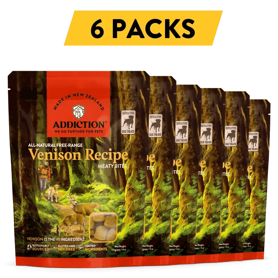 Venison Meaty Bites - Hypoallergenic Dog Treats Addiction Pet Foods USA
