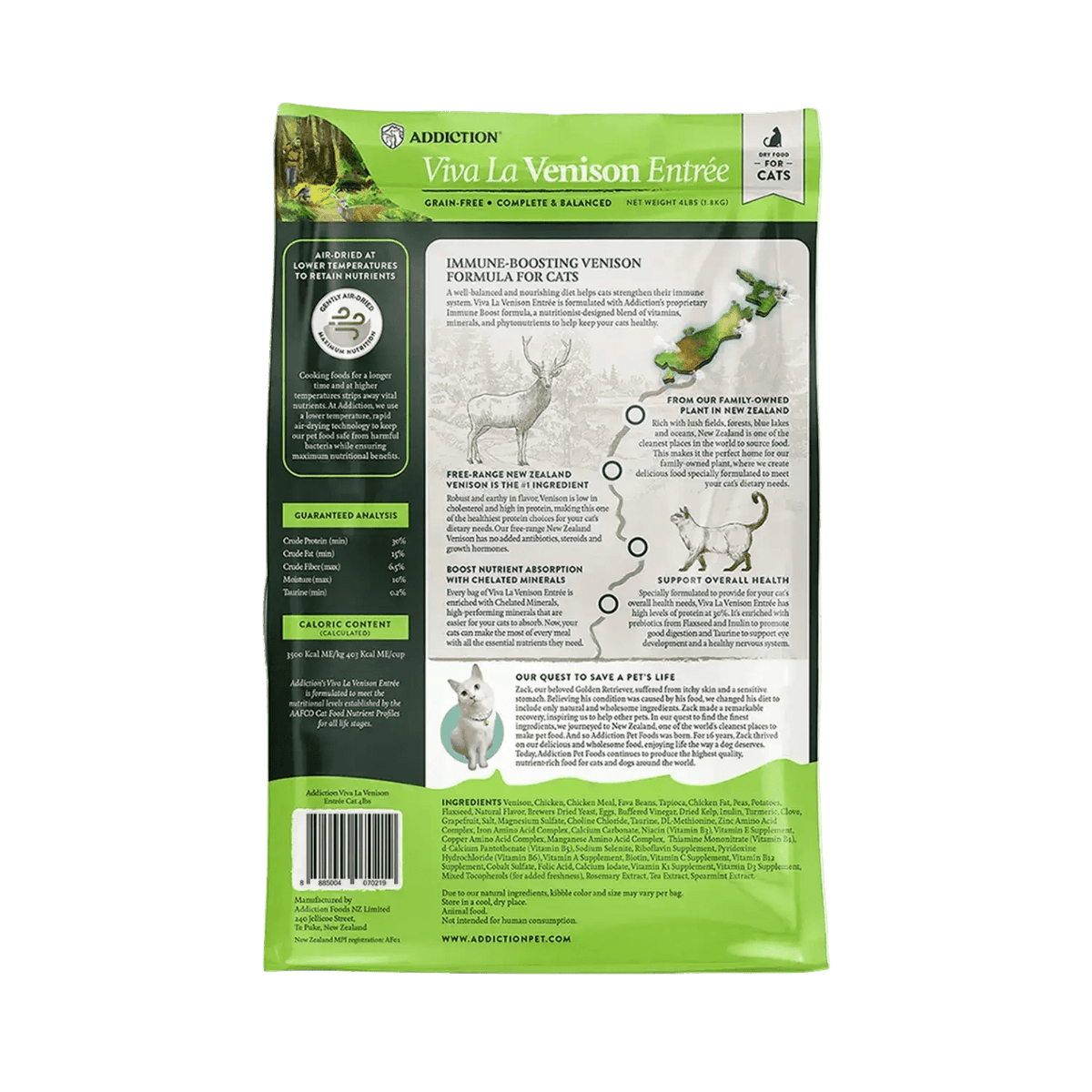 Viva La Venison Dry Cat Food Addiction Pet Foods USA