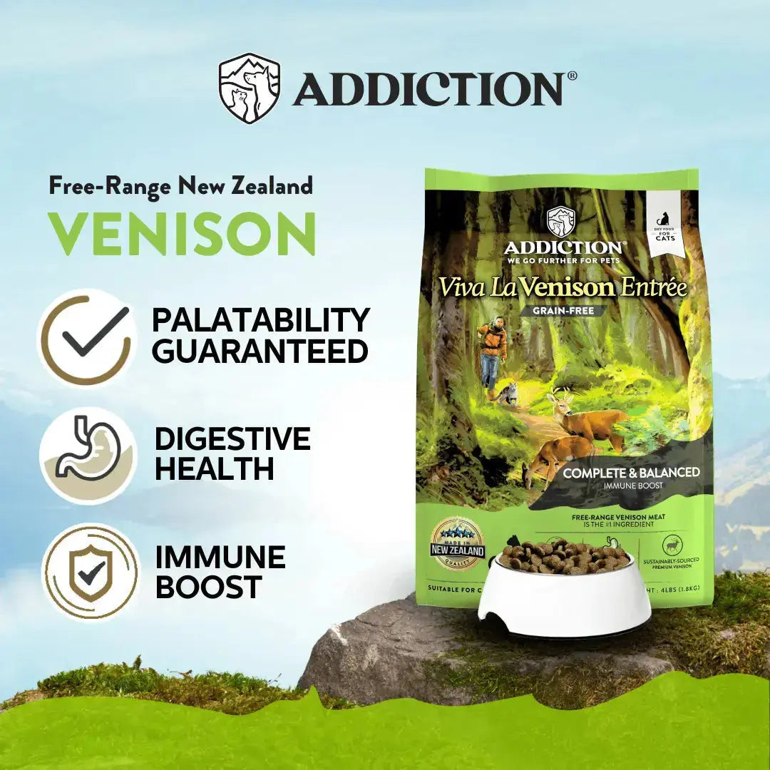 Viva La Venison Dry Cat Food Addiction Pet Foods USA