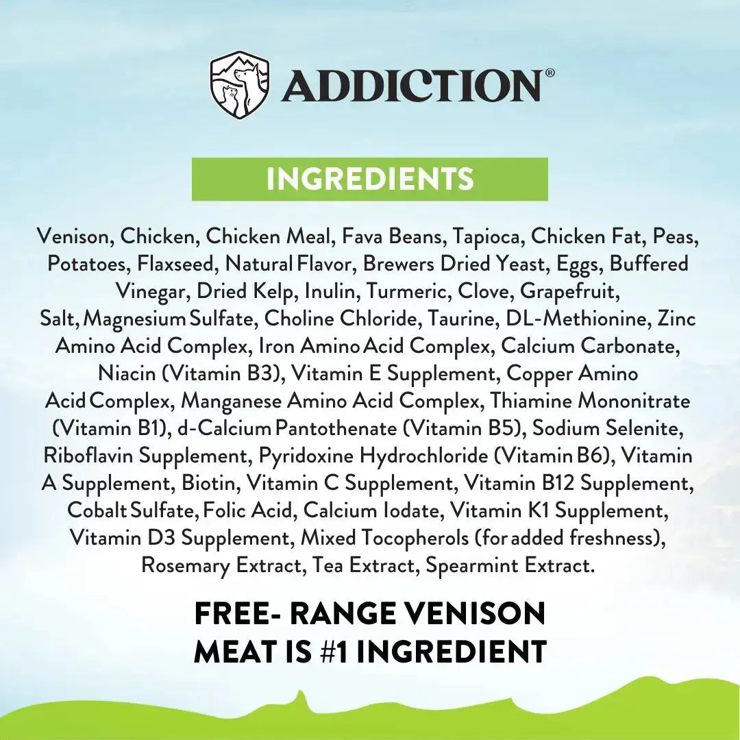 Viva La Venison Dry Cat Food Addiction Pet Foods USA