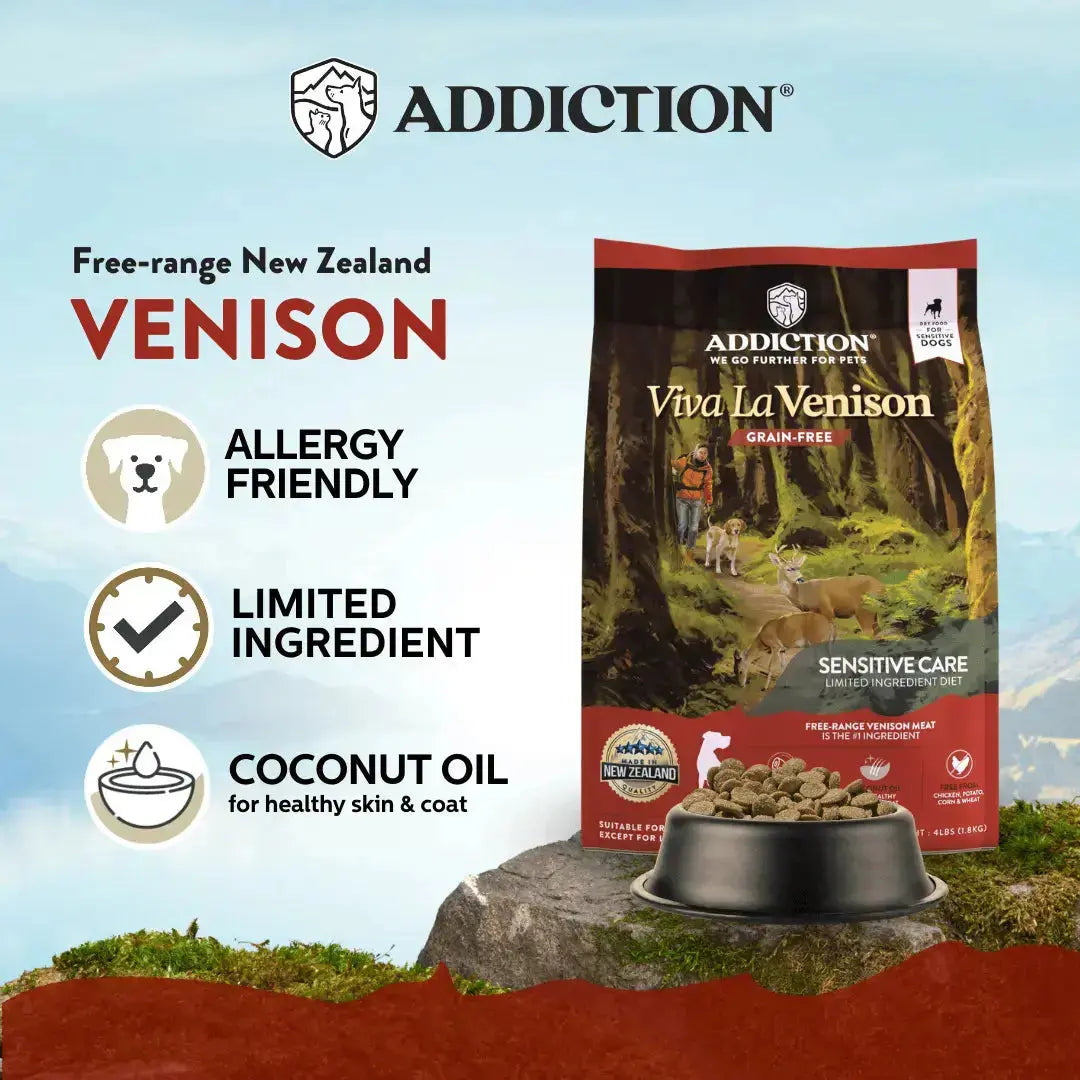 Viva La Venison Dry Dog Food Addiction Pet Foods USA
