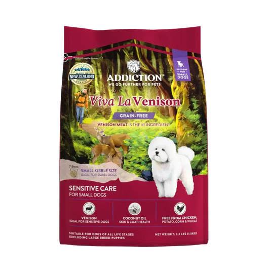 Viva La Venison Grain-free Premium Venison Small Breed Dry Dog Food Addiction Pet Foods USA