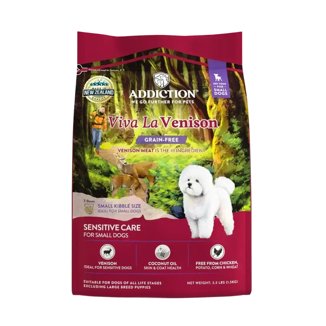 Viva La Venison Grain-free Premium Venison Small Breed Dry Dog Food Addiction Pet Foods USA