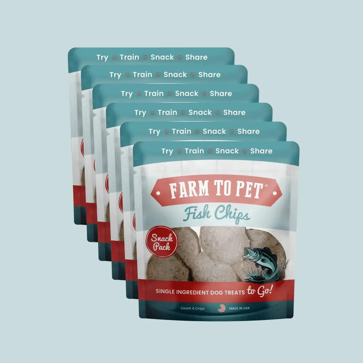 Walleye dog treats Snack Pack Bundles | Training & Travel - 6 Pack - Snack Pack