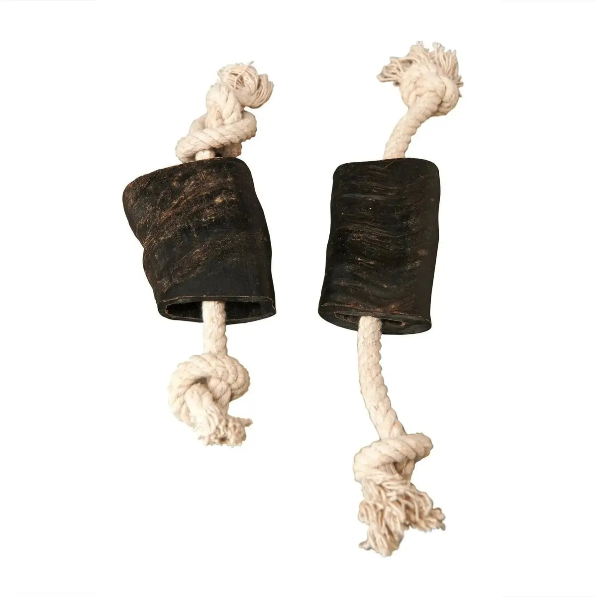 Water Buffalo Horn Rope Toy 14’’ Cotton Rope Tug Toy Dog Chews - 2 Count - 10 oz (WSP) - 2 Count - 10oz - Food (treats)