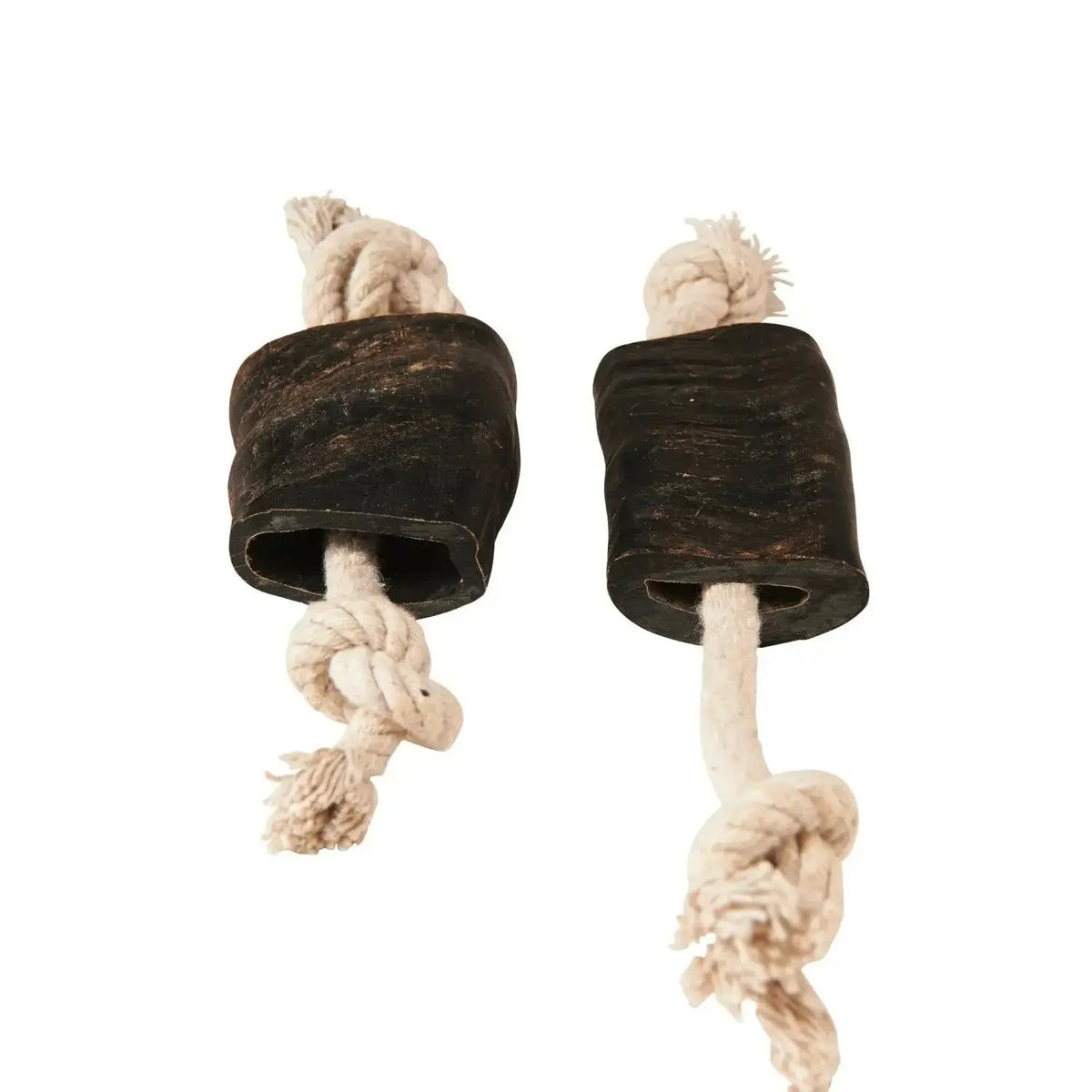 Water Buffalo Horn Rope Toy 14’’ Cotton Rope Tug Toy Dog Chews - 2 Count - 10 oz (WSP) - 2 Count - 10oz - Food (treats)