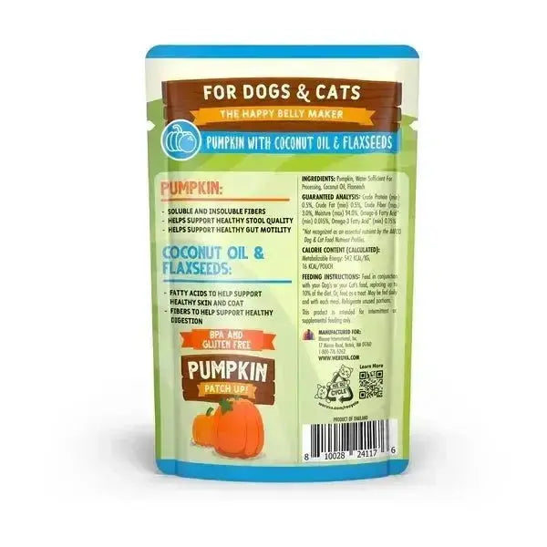 Weruva Pumpkin Patch Up! Pumpkin with Coconut Oil & Flaxseeds Wet Dog & Cat Pouch (1.05oz) - True Pet Market