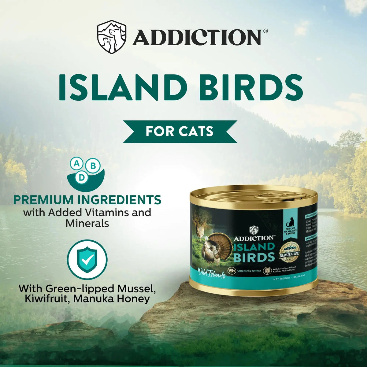 Wild Islands Canned Cat Food Mix Flavor Bundle 185g Addiction Pet Foods USA