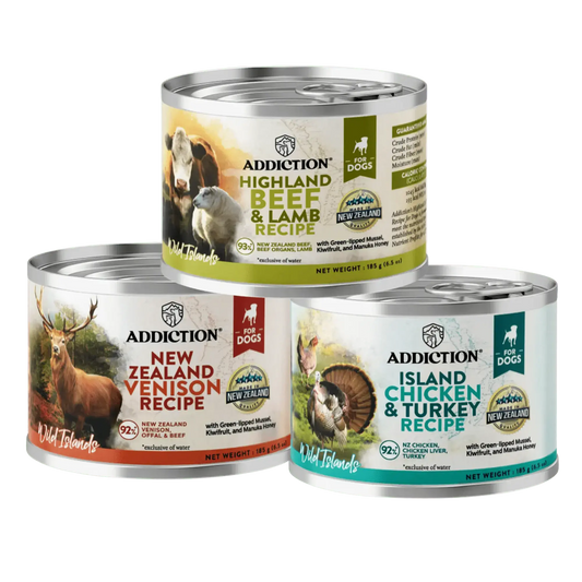 Wild Islands Canned Dog Food Mix Flavor Bundle 185g Addiction Pet Foods USA
