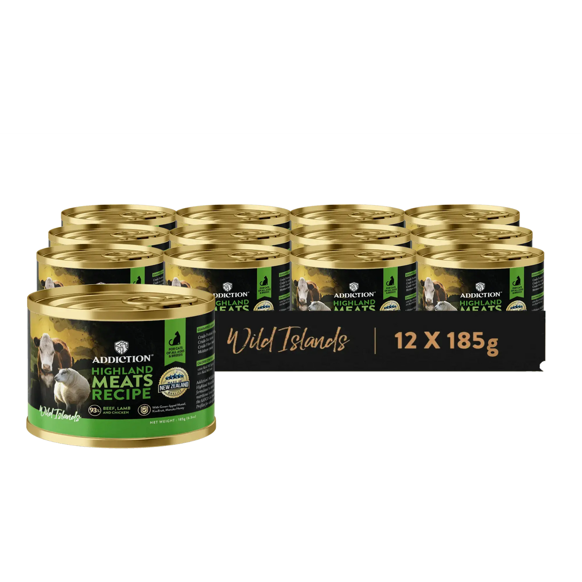Wild Islands Highland Meats Premium Lamb & Beef Grain-Free Canned Cat Food Addiction Pet Foods USA