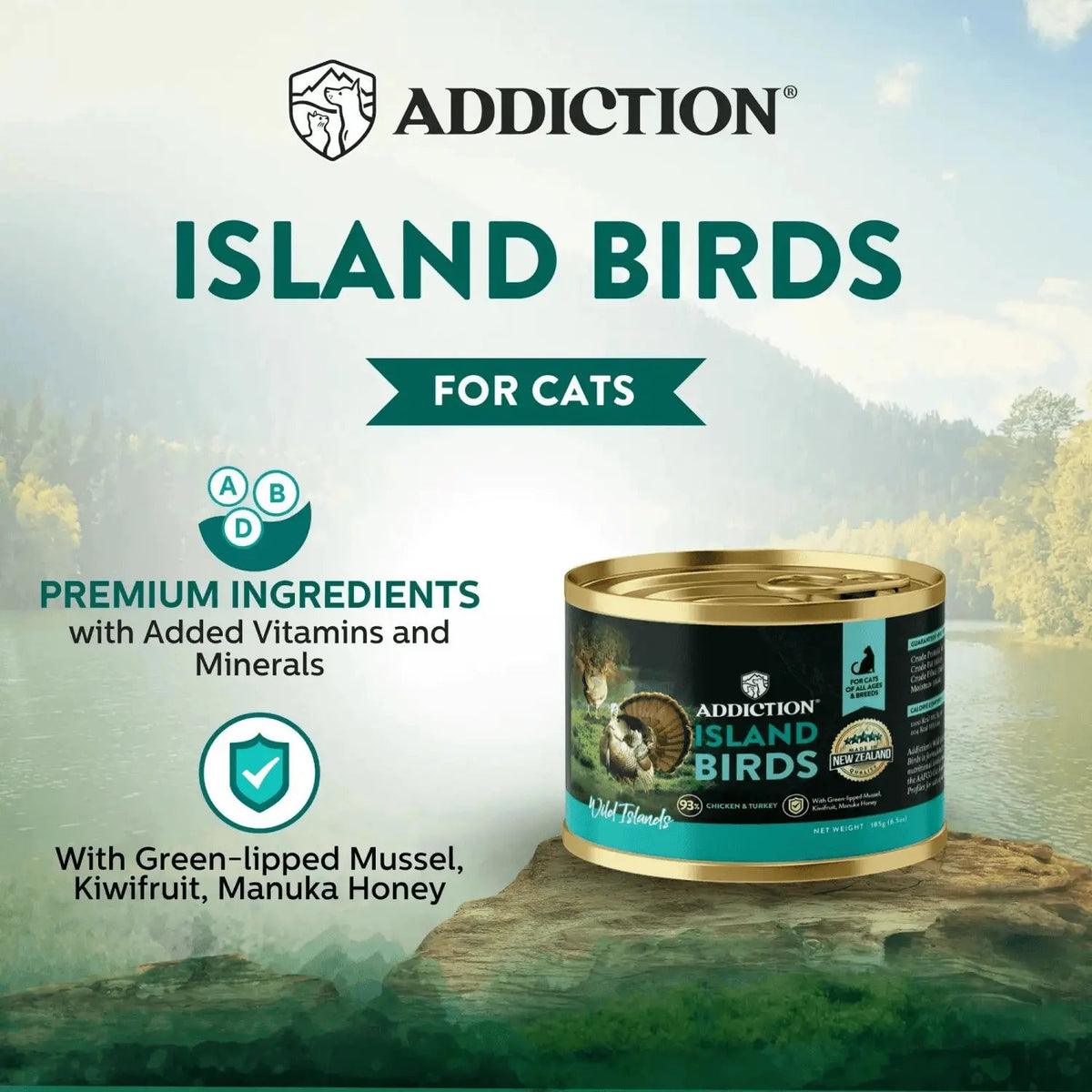 Wild Islands Island Birds Premium Chicken & Turkey Grain-Free Canned Cat Food Addiction Pet Foods USA