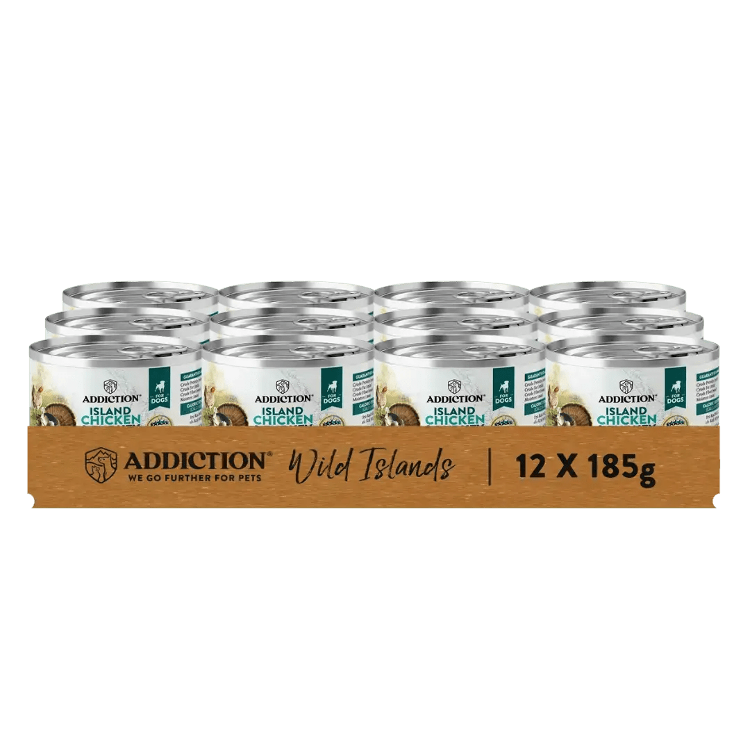 Wild Islands Island Chicken & Turkey Recipe Premium Grain-free Canned Dog Food 185g Addiction Pet Foods USA