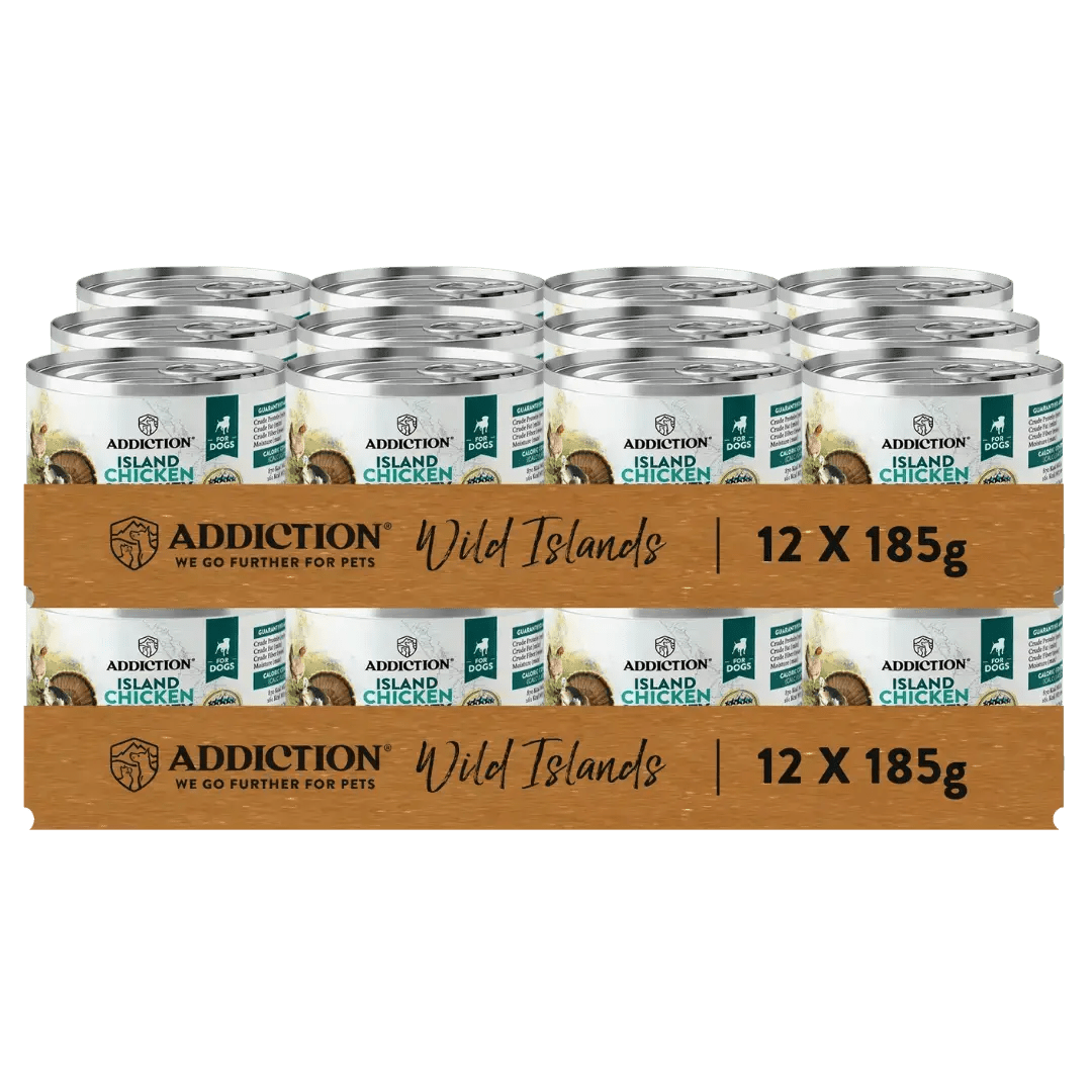 Wild Islands Island Chicken & Turkey Recipe Premium Grain-free Canned Dog Food 185g Addiction Pet Foods USA