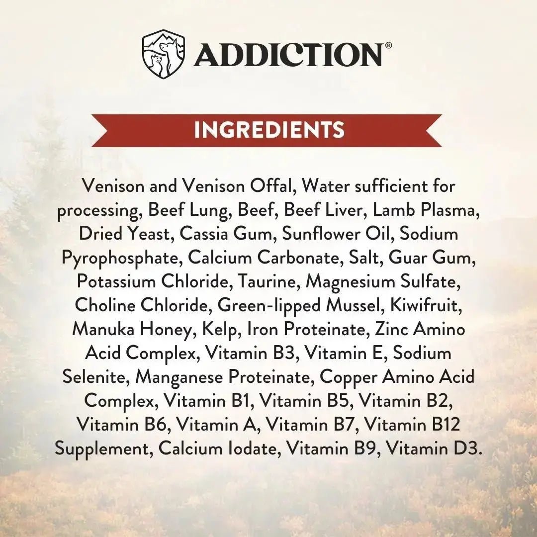 Wild Islands New Zealand Venison Recipe Premium Grain-free Canned Cat Food 85g Addiction Pet Foods USA