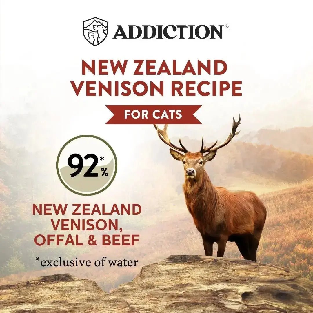 Wild Islands New Zealand Venison Recipe Premium Grain-free Canned Cat Food 85g Addiction Pet Foods USA