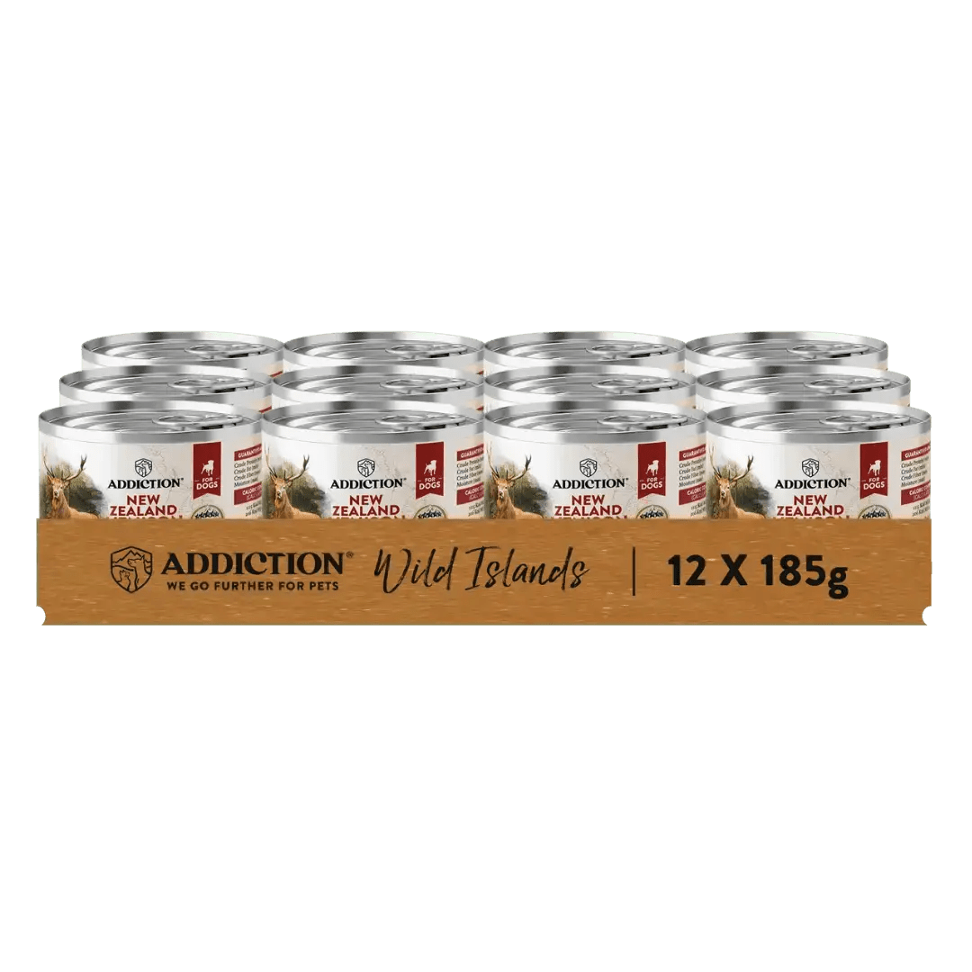 Wild Islands New Zealand Venison Recipe Premium Grain-free Canned Dog Food 185g Addiction Pet Foods USA