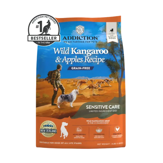 Wild Kangaroo & Apples Recipe Dry Dog Food Addiction Pet Foods USA