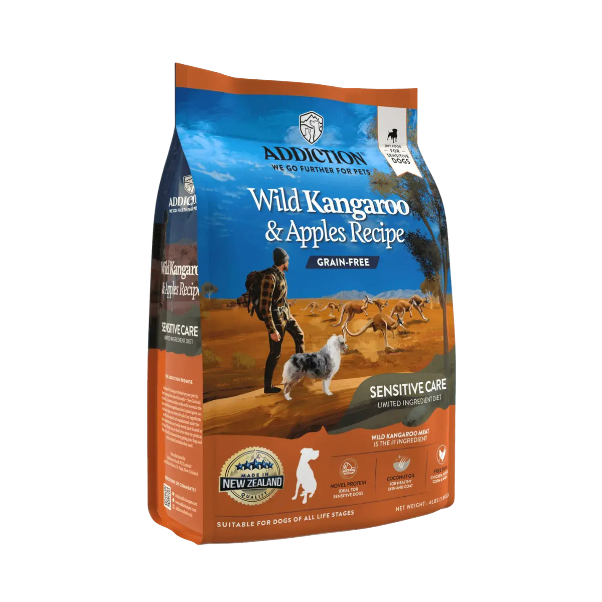 Wild Kangaroo & Apples Recipe Dry Dog Food Addiction Pet Foods USA