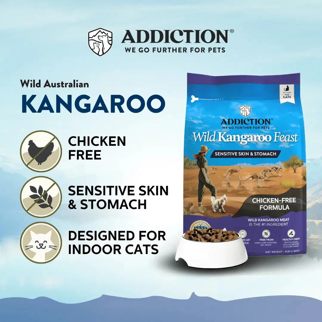 Wild Kangaroo Feast Dry Cat Food Addiction Pet Foods USA