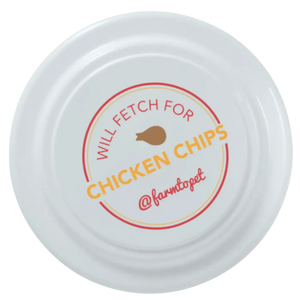 Will Fetch for Chicken Chips Dog Frisbee | Fun Toy for Dogs and Humans - Frisbee