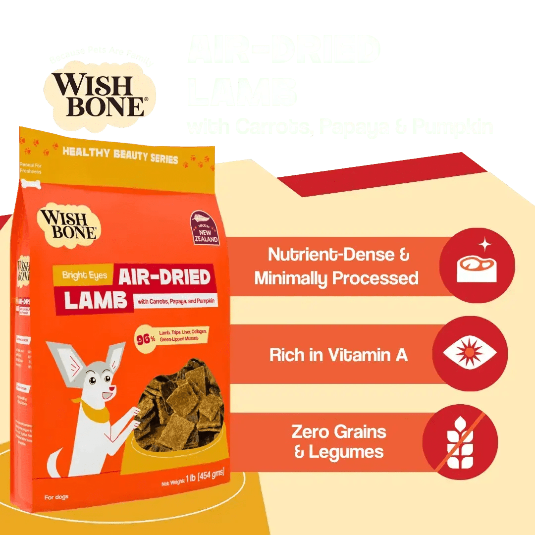 Wishbone Air-Dried Lamb Recipe Dog Food - 454g Addiction Pet Foods USA