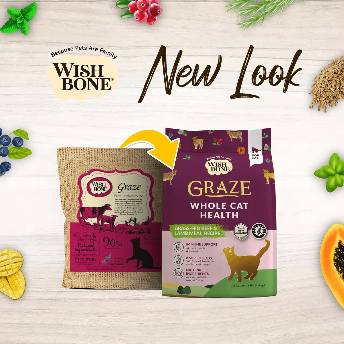 Wishbone Graze Beef and Lamb Dry Cat Food Addiction Pet Foods USA