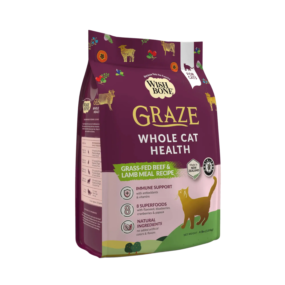 Wishbone Graze Beef and Lamb Dry Cat Food Addiction Pet Foods USA