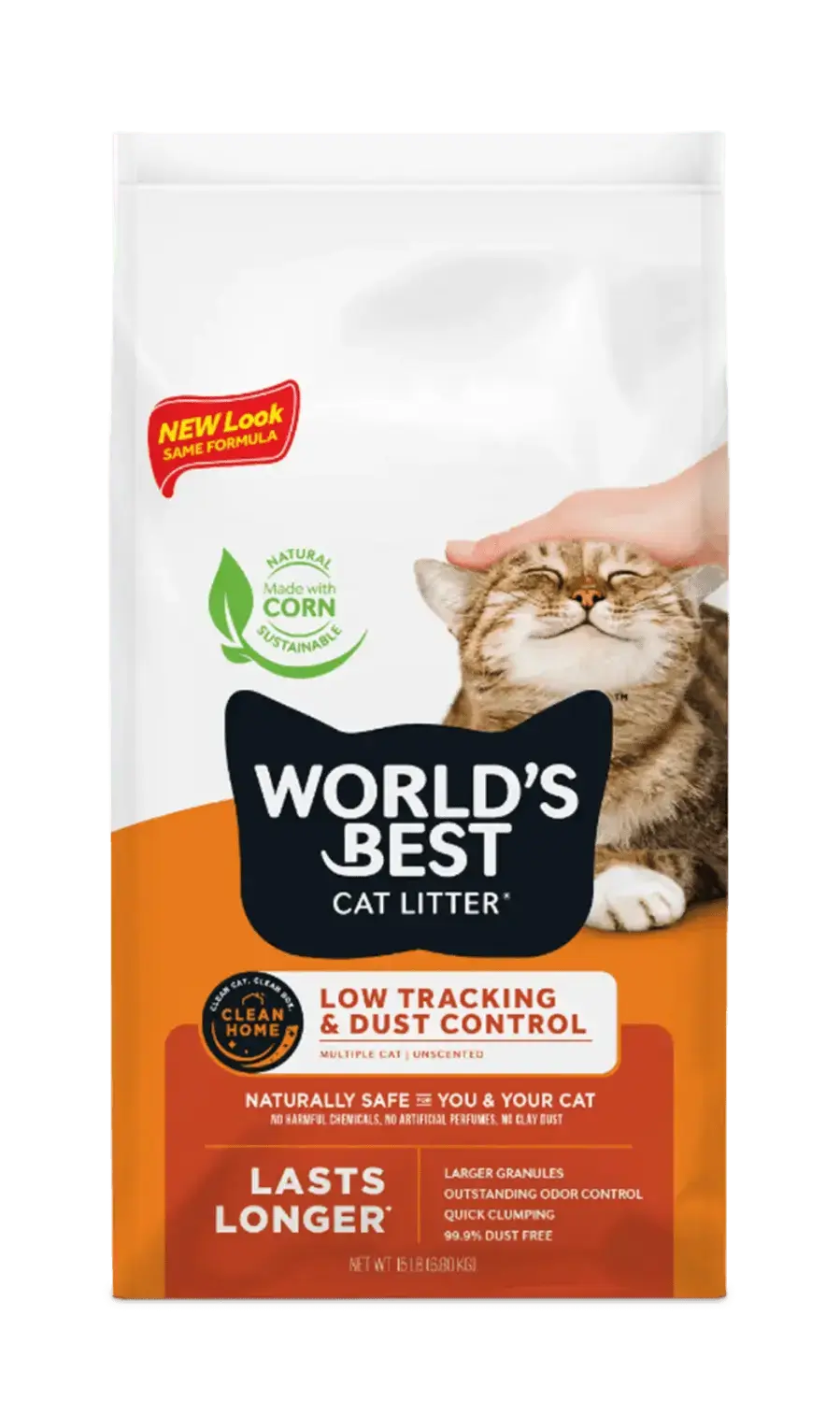 Worlds Best Low Tracking & Dust Control Unscented Cat Litter - True Pet Market