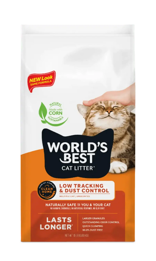 Worlds Best Low Tracking & Dust Control Unscented Cat Litter - True Pet Market