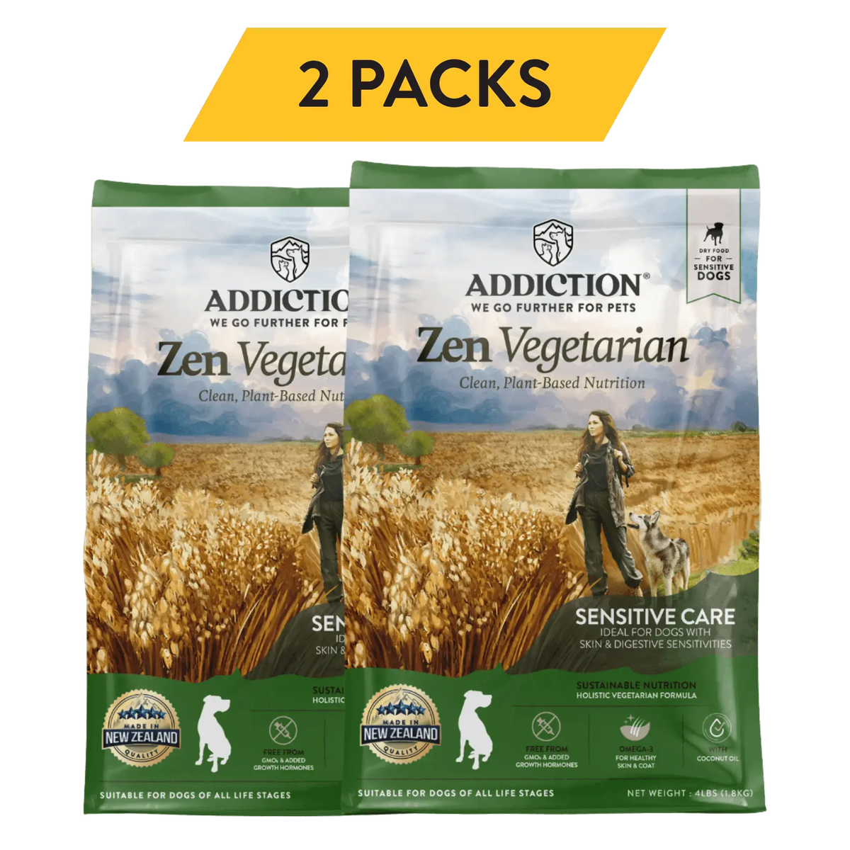 Zen Vegetarian Dry Dog Food Addiction Pet Foods USA