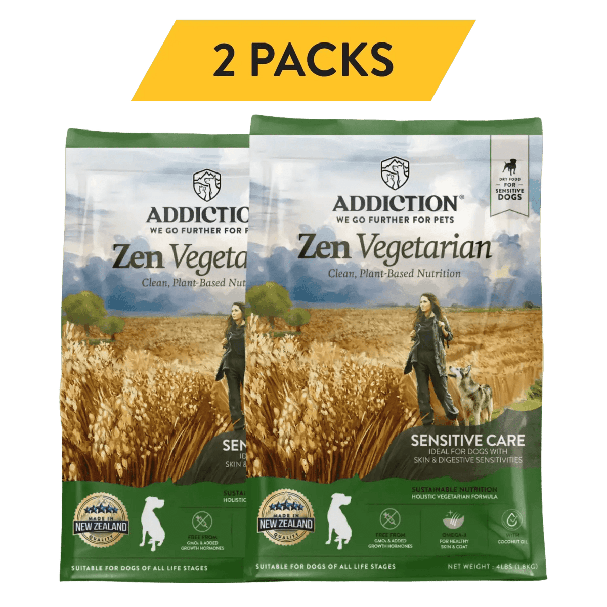 Zen Vegetarian Dry Dog Food Addiction Pet Foods USA