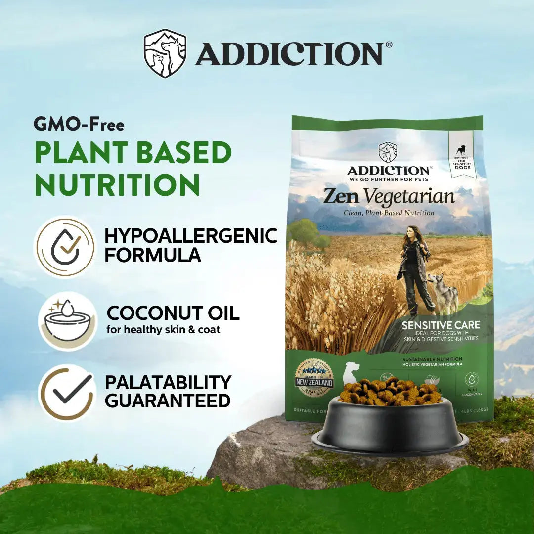 Zen Vegetarian Dry Dog Food Addiction Pet Foods USA