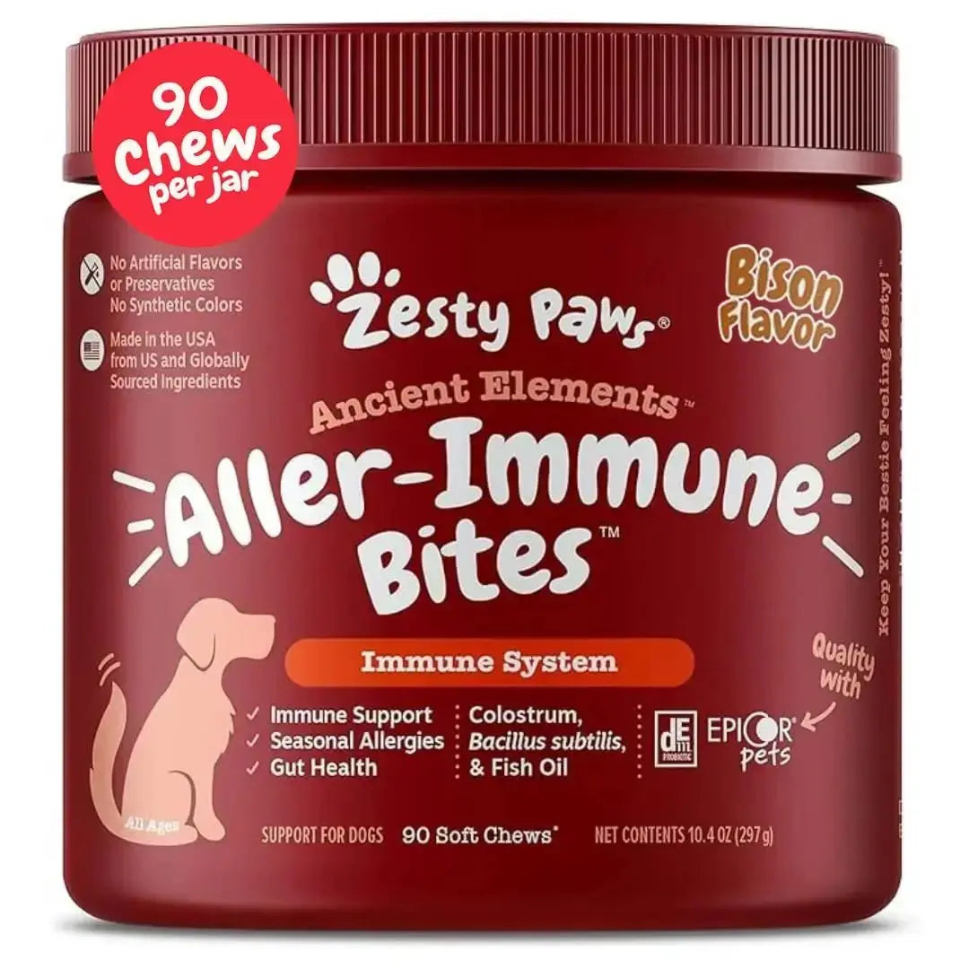 Zesty Paws Dog Allergy Relief- Dog Itching Skin Relief- Dog Probiotics for Itchy Skin and Itchy Ears- Dog Allergy Paw