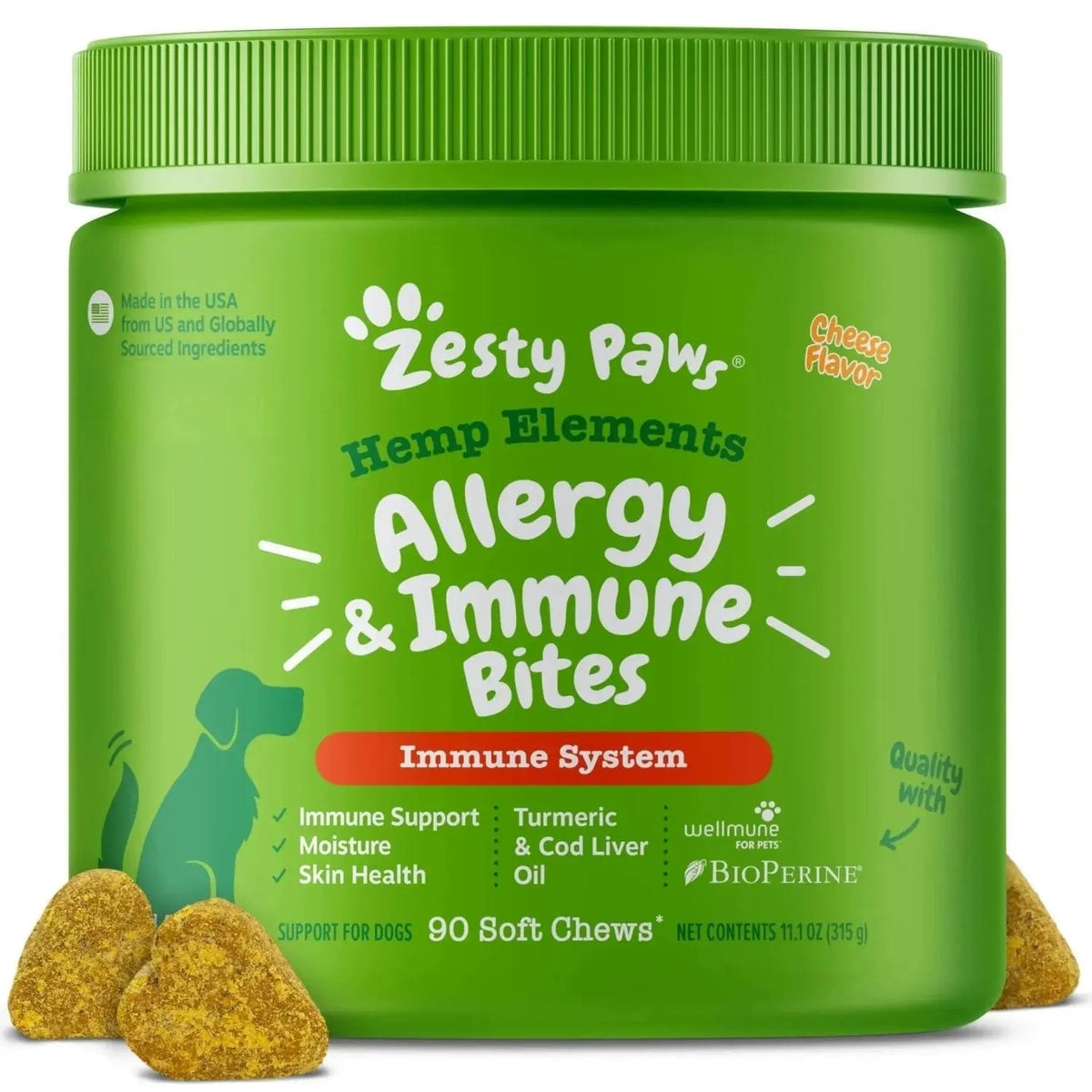 Zesty Paws Dog Allergy Relief- Dog Itching Skin Relief- Dog Probiotics for Itchy Skin and Itchy Ears- Dog Allergy Paw