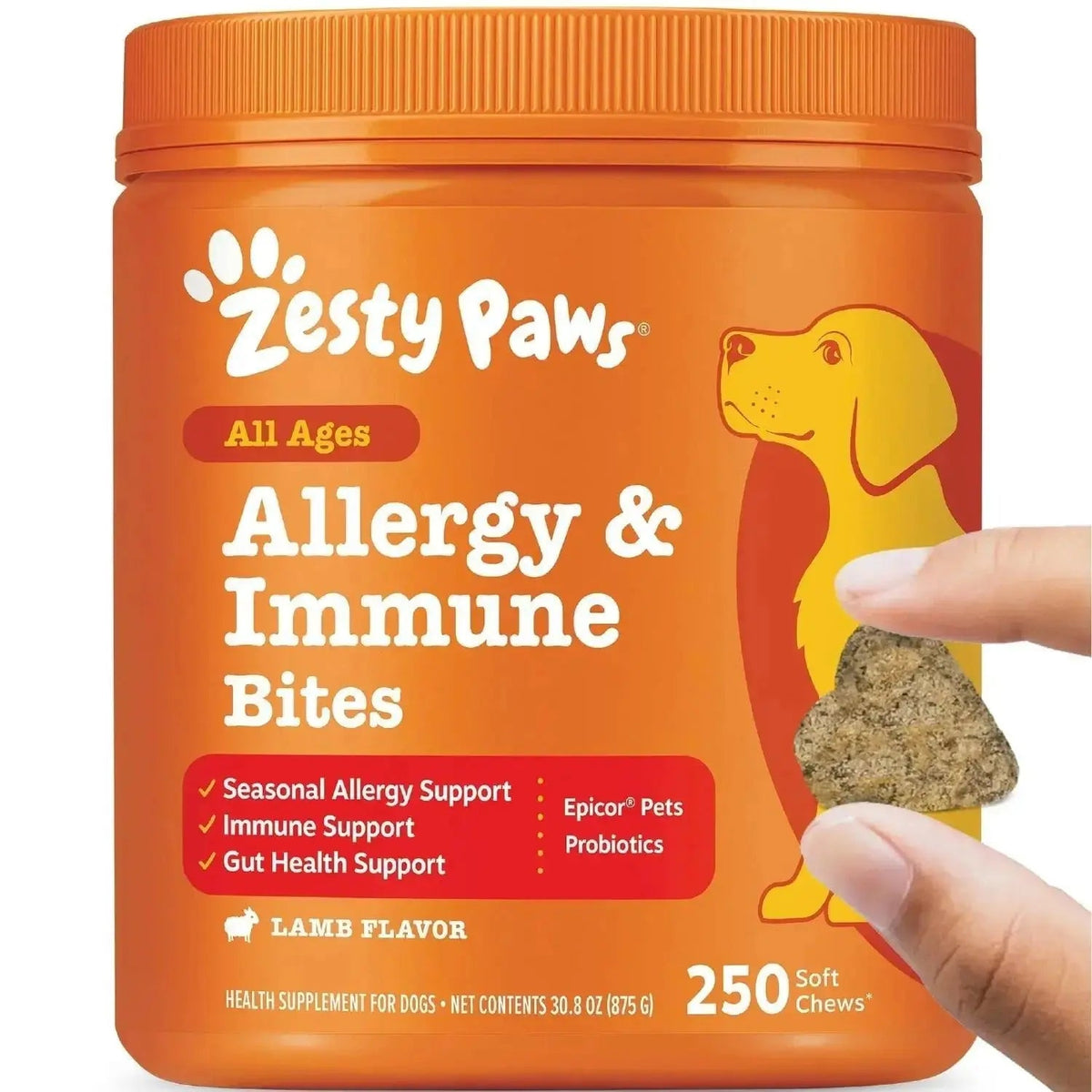 Zesty Paws Dog Allergy Relief- Dog Itching Skin Relief- Dog Probiotics for Itchy Skin and Itchy Ears- Dog Allergy Paw