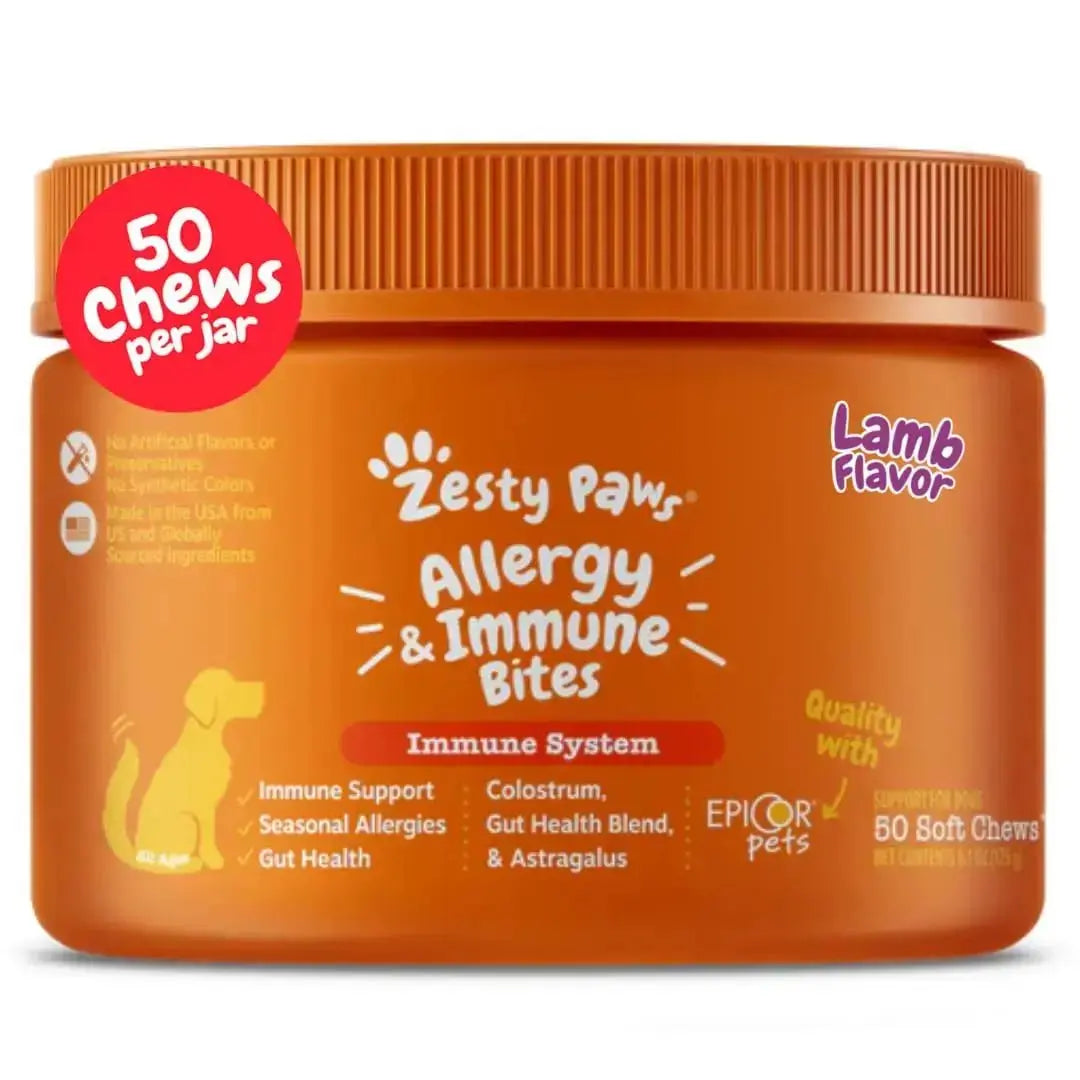 Zesty Paws Dog Allergy Relief- Dog Itching Skin Relief- Dog Probiotics for Itchy Skin and Itchy Ears- Dog Allergy Paw