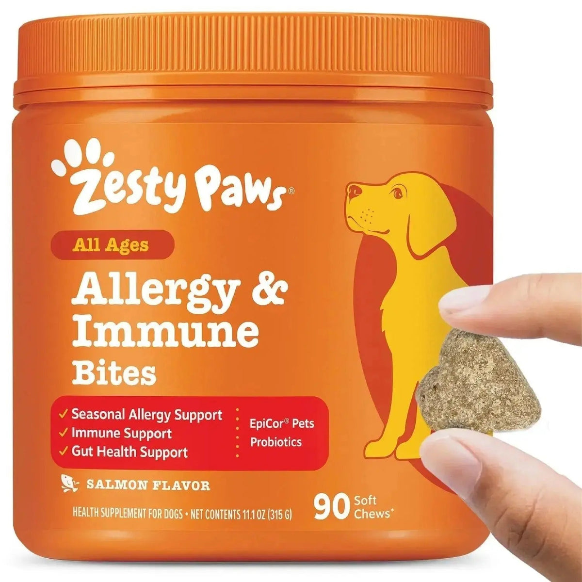 Zesty Paws Dog Allergy Relief- Dog Itching Skin Relief- Dog Probiotics for Itchy Skin and Itchy Ears- Dog Allergy Paw