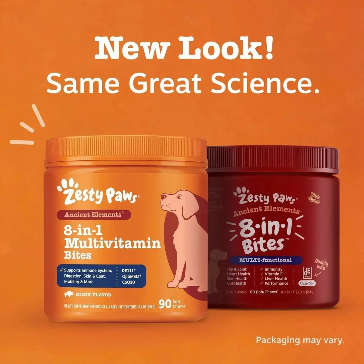 Zesty Paws Dog Multivitamin Chewable Dog Vitamins and Supplements for Hip & Joints Skin & Coat Omega 3 Fish Oil
